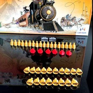 COLT EXPRESS KIT money upgrade - 2 suitcase -6 ruby-18 bags.