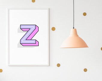 Z Letter Print