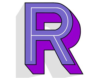 R Letter Print