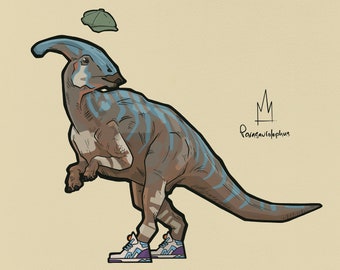The Parasaurolophus digital print