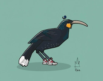 Huia Bird Print - Digital Download