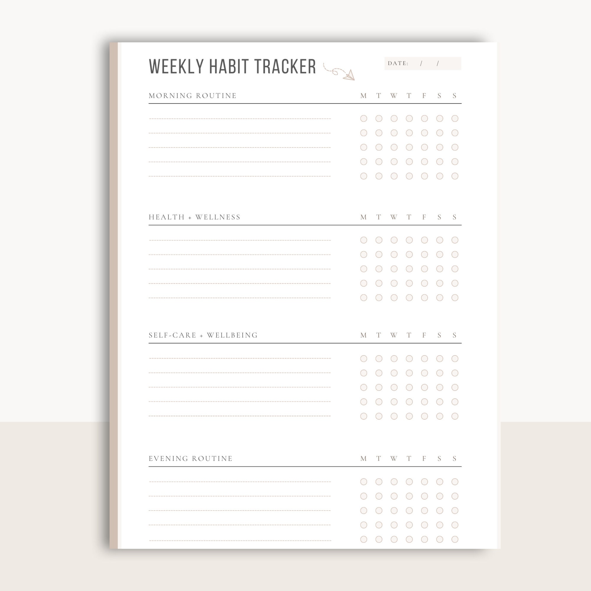 Printable Planner Bundle | Neutral Planner | Habit Tracker | Daily ...