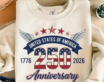 USA 250th Anniversary Sweatshirt, America 1776–2026 Crewneck, Patriotic America 2026 Unisex Crewneck Fourth of July Shirt, Memorial Days Tee