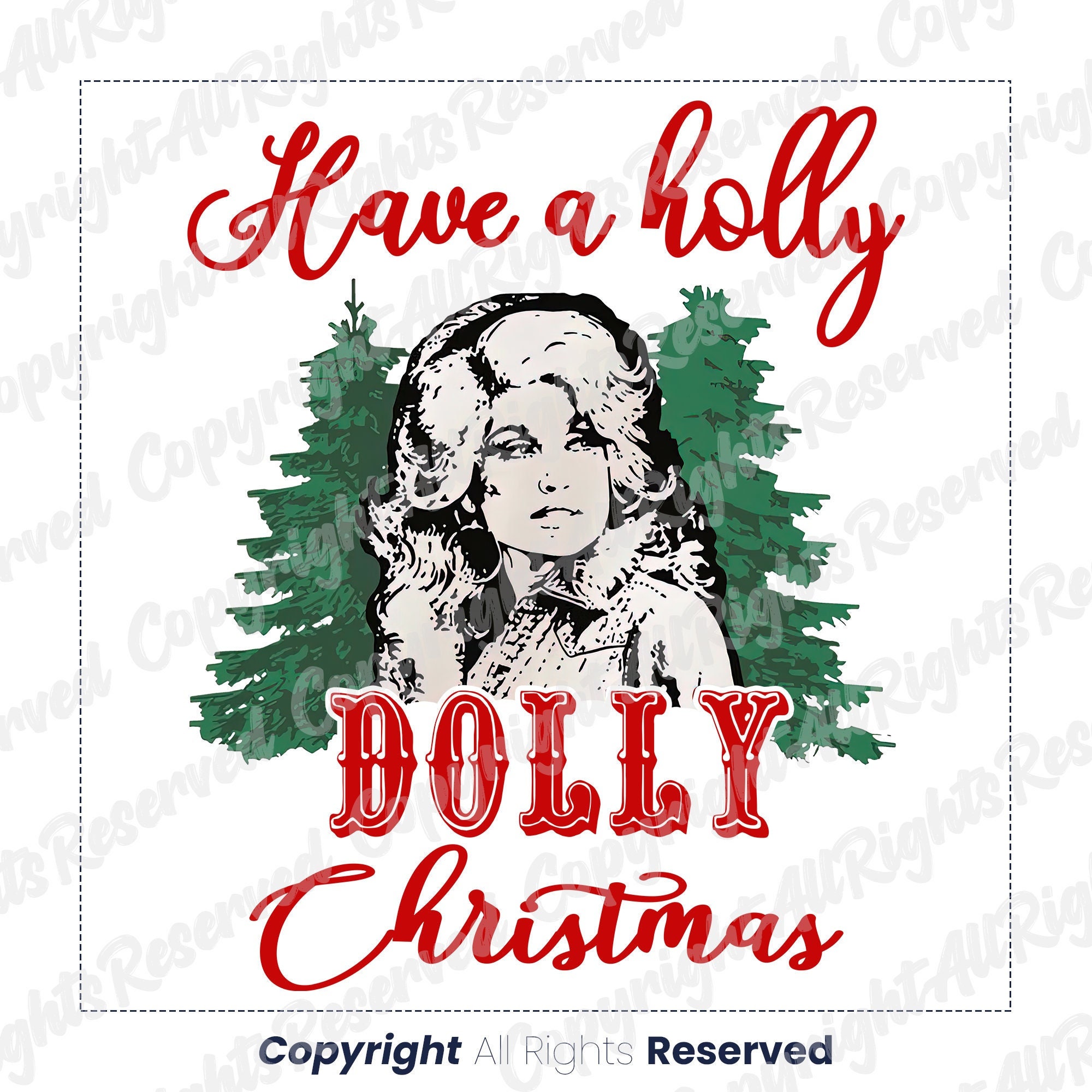 Have a Holly Dolly Christmas Png, Holly Jolly Vibes Png, Retro Christmas Png, Cowgirl Christmas