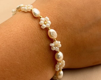 Armband mit Blumen, Handgemacht 100%