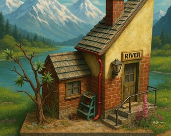 Lake House Book Nook Diorama