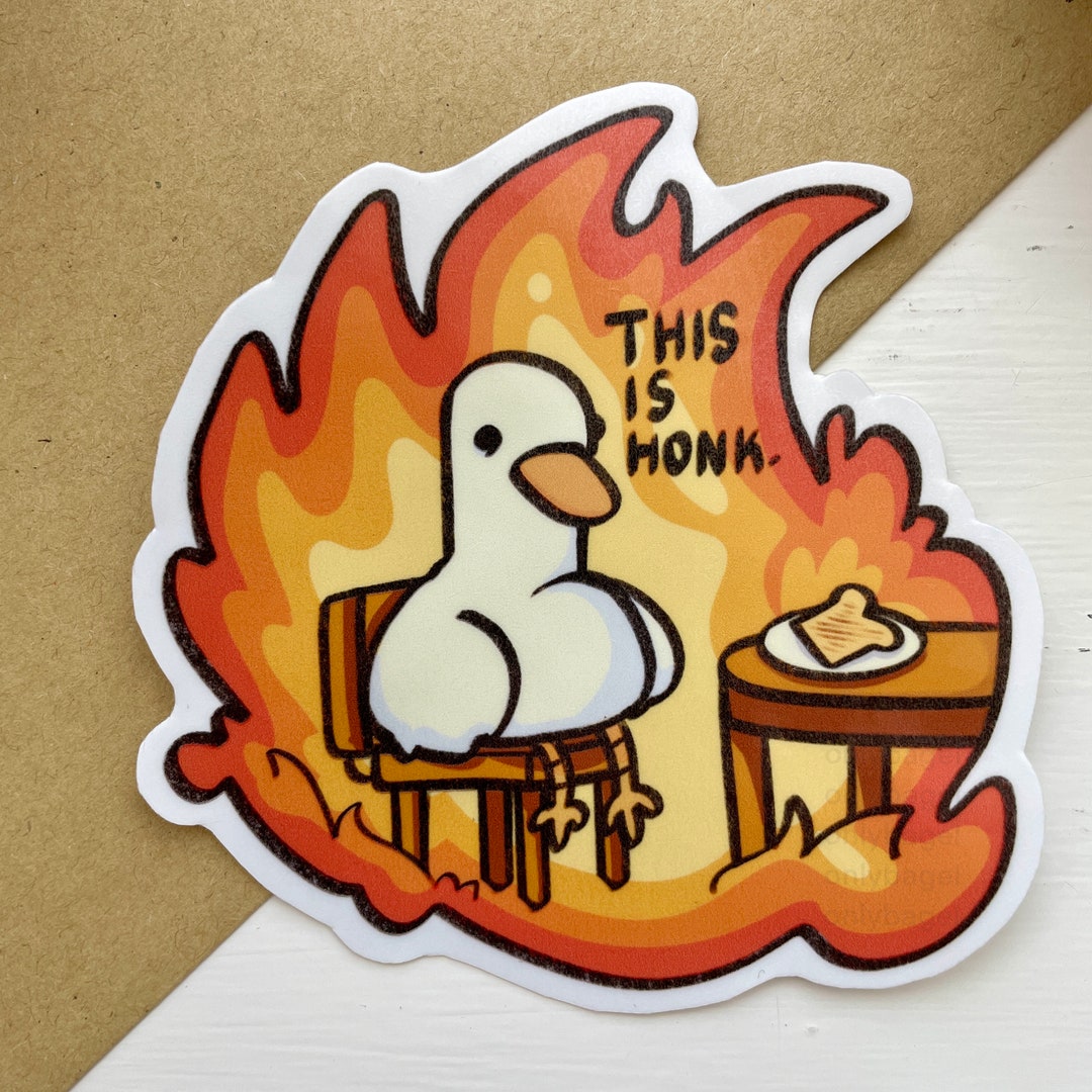 This is Honk Goose Vinyl Sticker// Meme Goose Sticker Vinyl Laptop ...