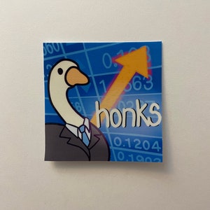 Goose Honks Vinyl Sticker // Meme Goose Sticker Vinyl Sticker,Goose Stickers, Goose Sticker for Luggage/Skateboard/Guitar/Laptop