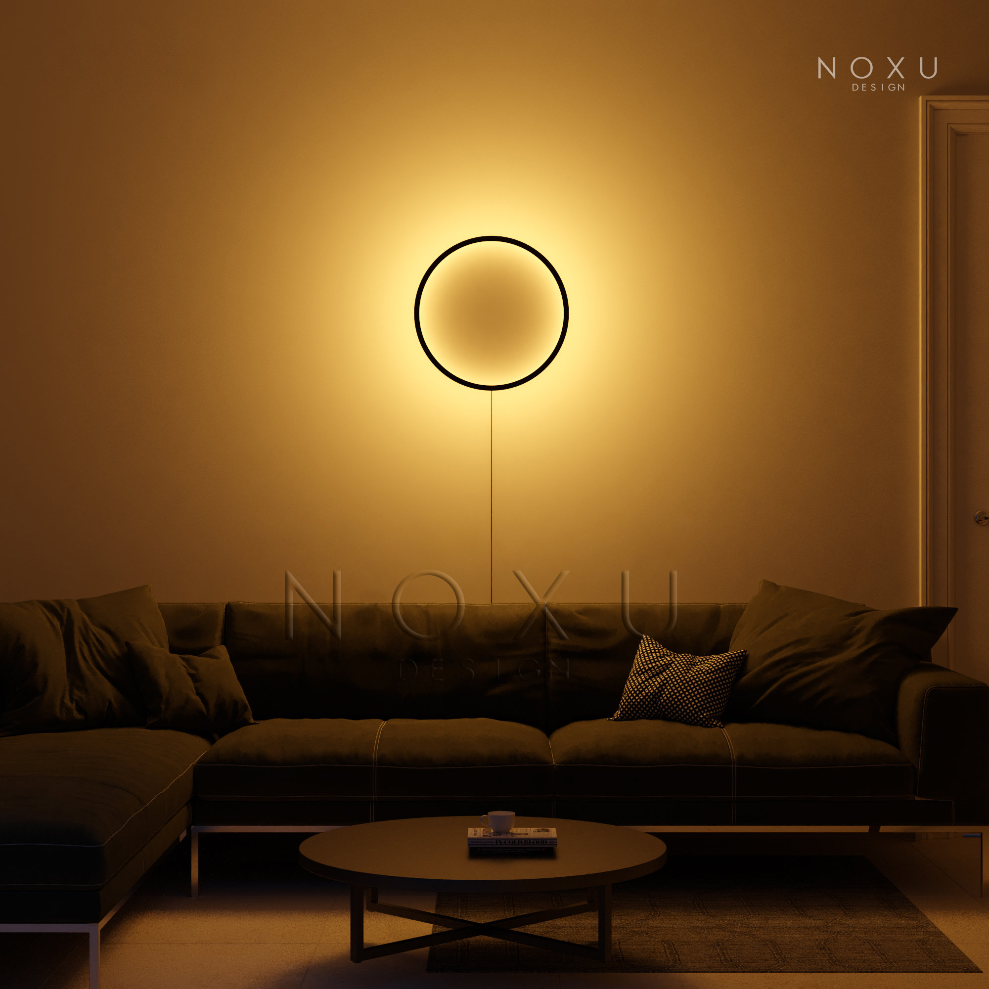 Noxu Design Shiroi Ring Wall Lamp - Etsy