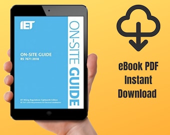 LEHRBUCH Pdf | On-site Guide (BS 7671:2018) (Electrical Regulations 18th Edition) IET 7th Edition | Schulbuch, eBook