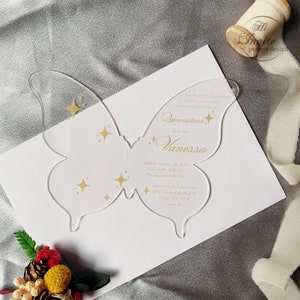 Sprankelende ster acryl Quinceañera uitnodiging, speciale acryl uitnodigen voor Sweet 15 Celebration, Sweet 16 uitnodigen {gratis voorbeeld beschikbaar}