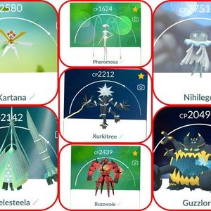 Pokémon Go TRADE - Ultra Beasts - Buzzwole, Celesteela, Guzzlord,  Xurkitree