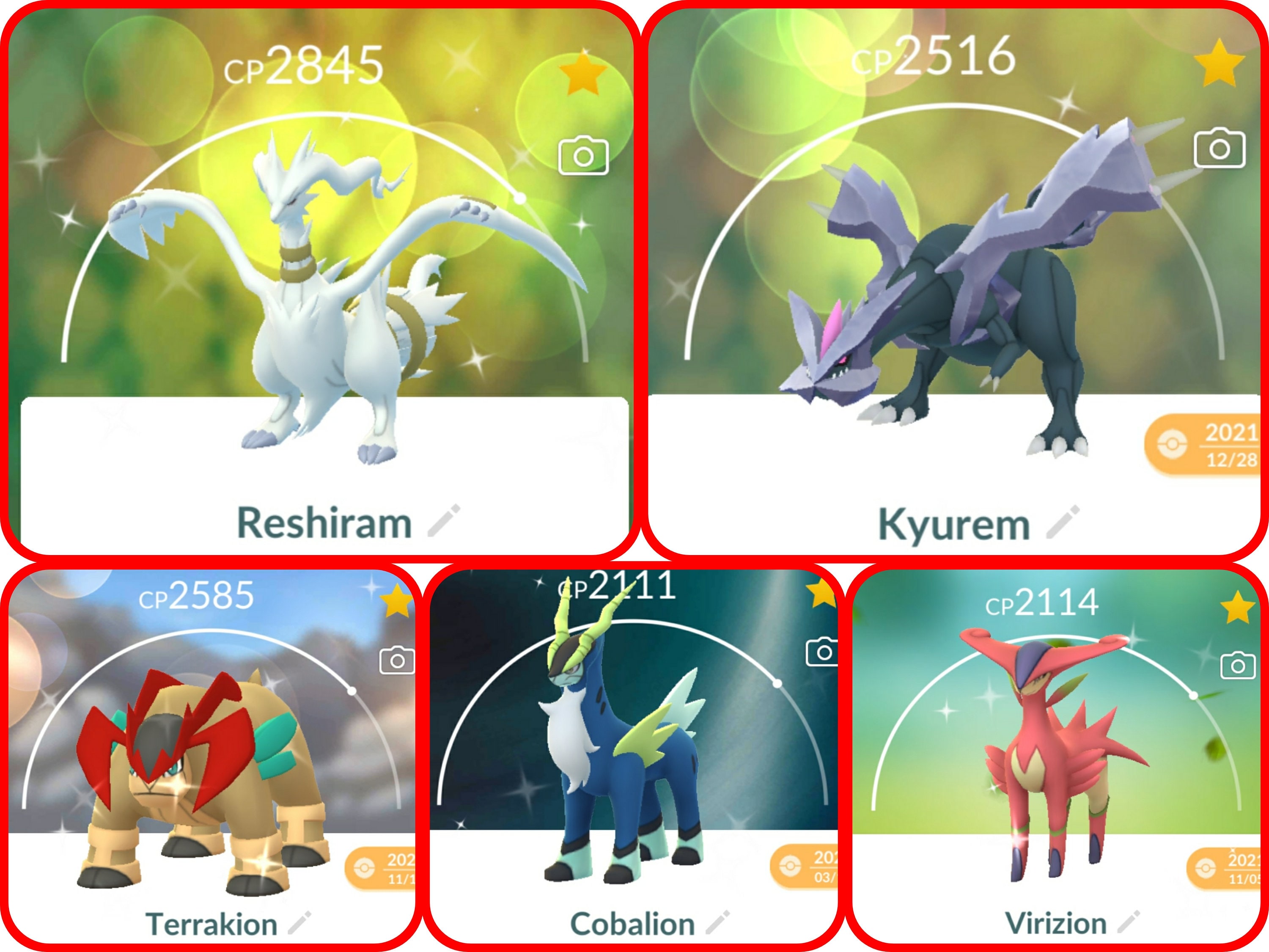 Reshiram Zekrom Kyurem Virizian Cobalion Terrakion Keldeo -  Portugal