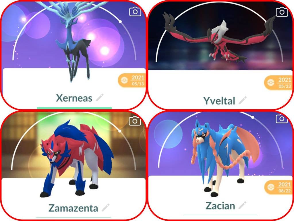 Zamazenta or Zacian or Xerneas or Yveltal Legendary Pokemons