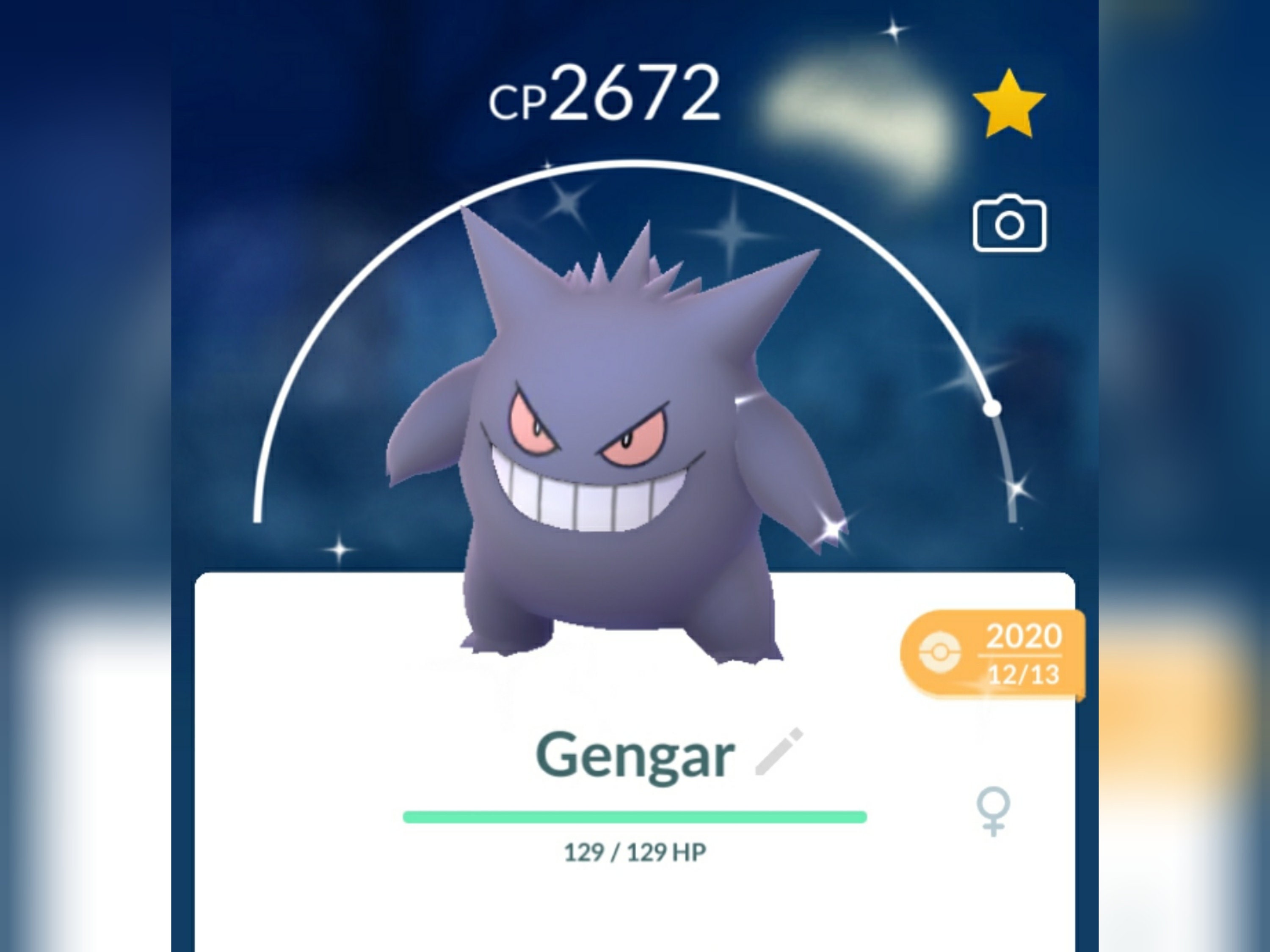 Gengar Shiny Kanto Pokemon for Pokemon Go. Registered Trade or 