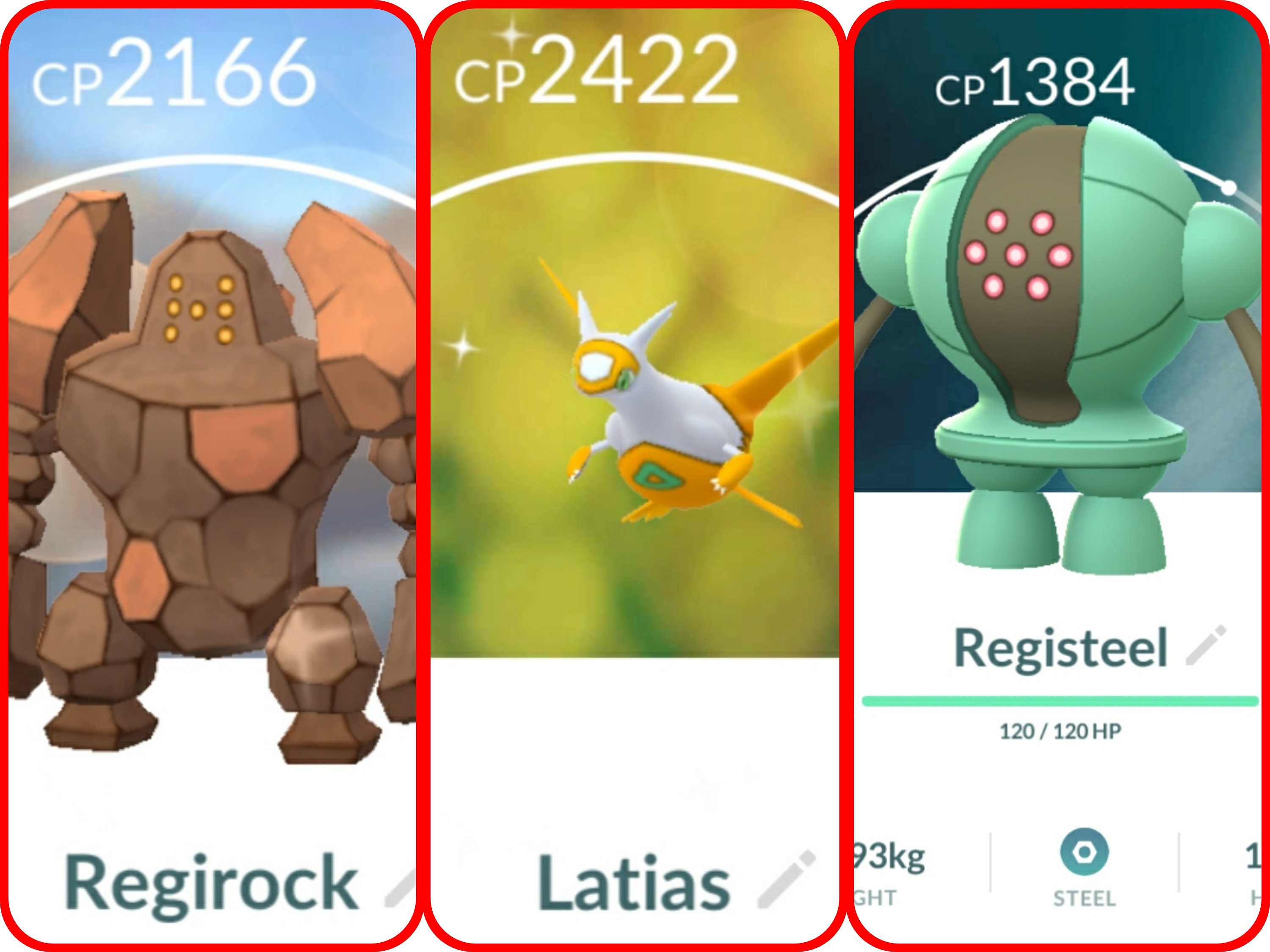 Latias or Regirock or Registeel shiny Legendary Pokemons from -   Portugal