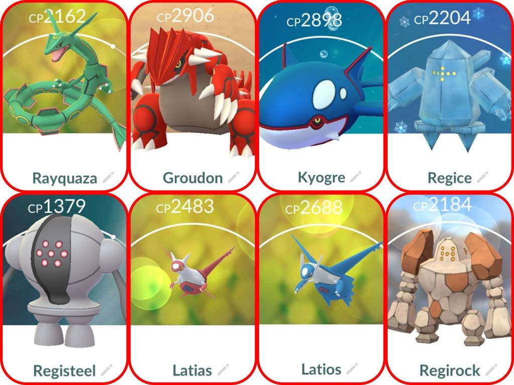 The Weather Trio • Kyogre, Groudon, Rayquaza • Competitive • 6IVs