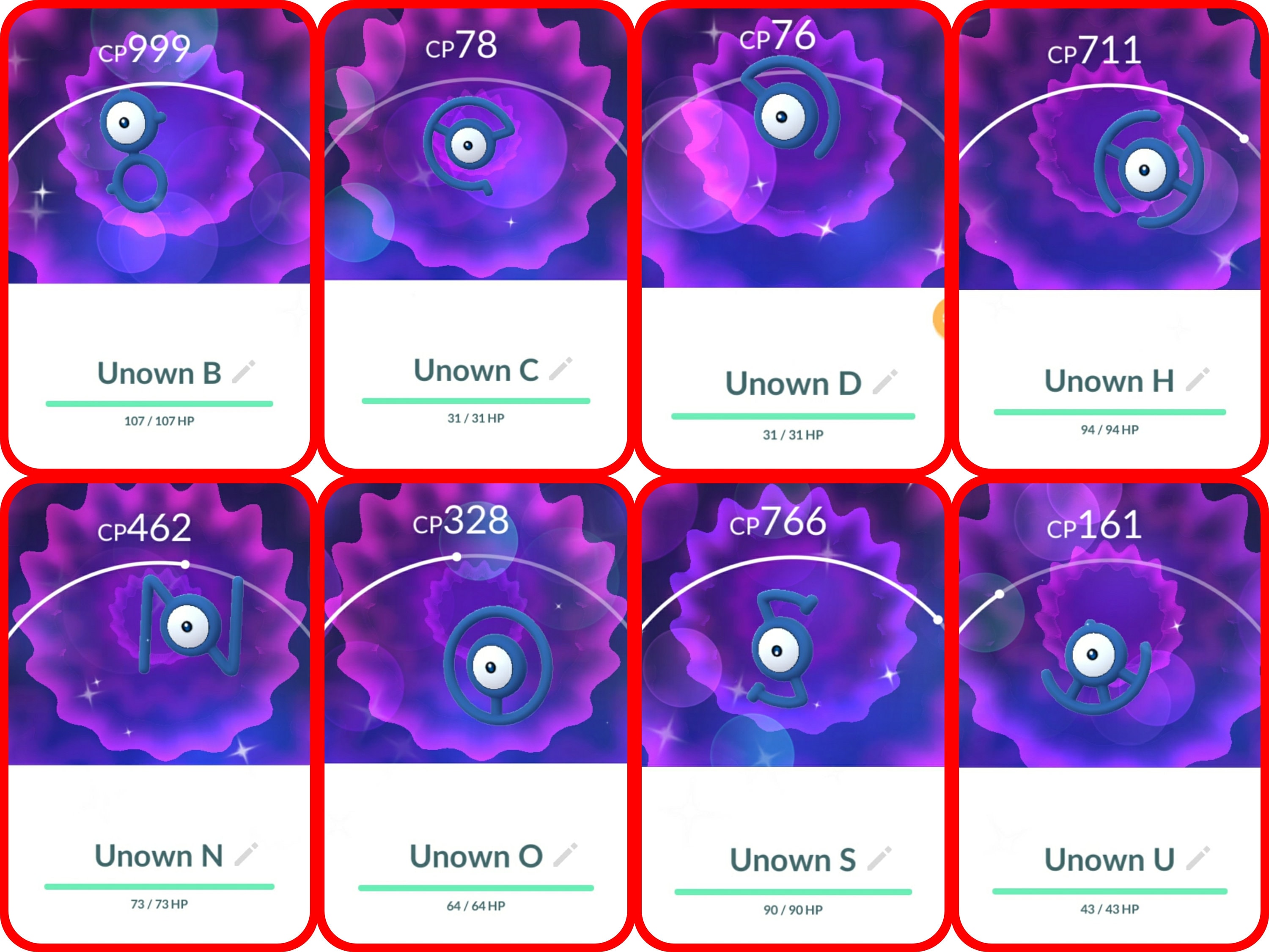 4] I caught all unique shiny Unown in Gen 4! : r/ShinyPokemon