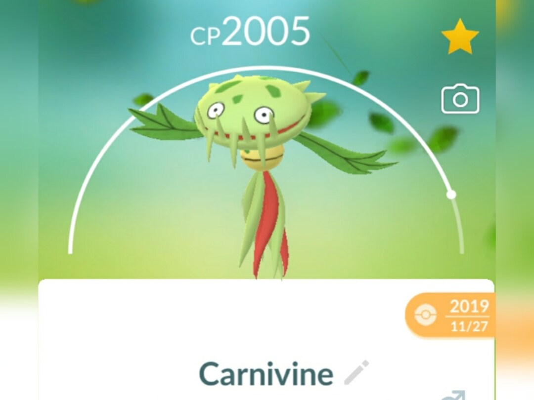 CARNIVINE COORDINATES / POKEMON GO 