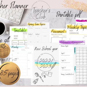 Teacher Planner Printable, Calendar, Academic Planner, School Year ...
