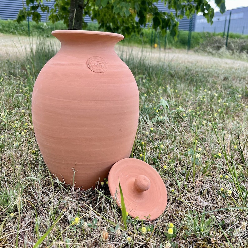 Olla terracotta maat L 4/5 L ecologische moestuinbewatering handgemaakt afbeelding 1