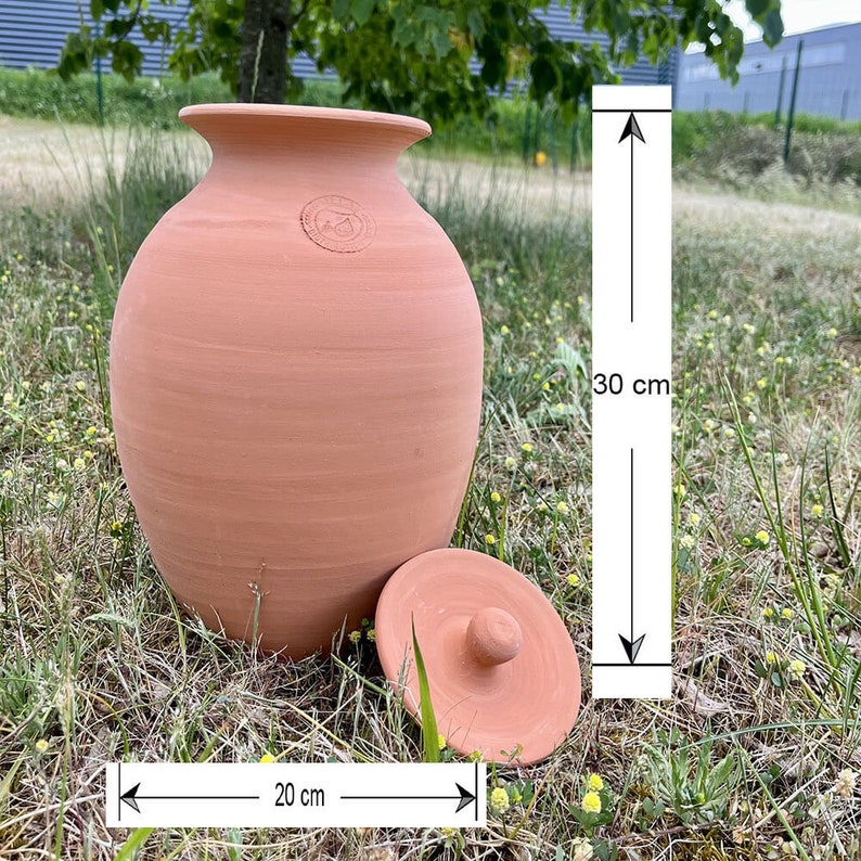 Olla terracotta maat L 4/5 L ecologische moestuinbewatering handgemaakt afbeelding 5