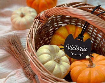 Gepersonaliseerde Halloweenmand | Zwarte kat