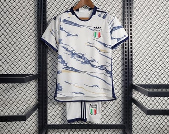Customization Kids Youth Version 2023-2024 Italy away Away Premium Soccer Football Jersey Set