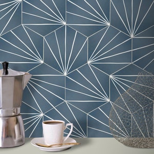 45-Sheet Art Deco Peel and Stick Backsplash for Kitchen Bathroom, Flower Vintage Stone Composite Self Adhesive Decorative Wall Mosaic Tile
