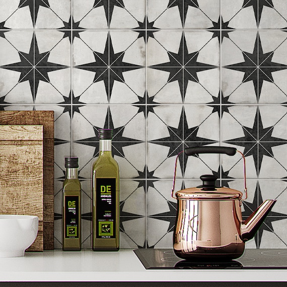 Star Pattern Peel and Stick Vinyl Wallpaper, Removable Contact Paper