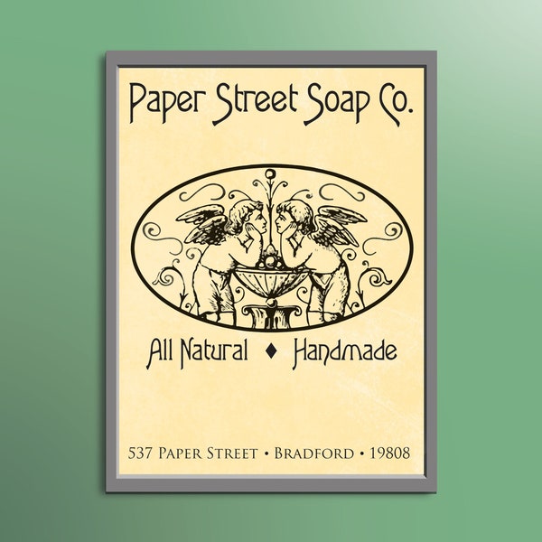 Paper Street Soap Company Advertising Print, Fight Club Inspired Movie Poster, Brad Pitt, Edward Norton, Helena Bonham Carter