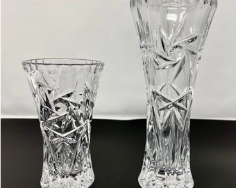 Vases Star Bud en cristal fin Lenox Vases en verre transparent taillé de 6 po et 4 po. 2 tailles au choix