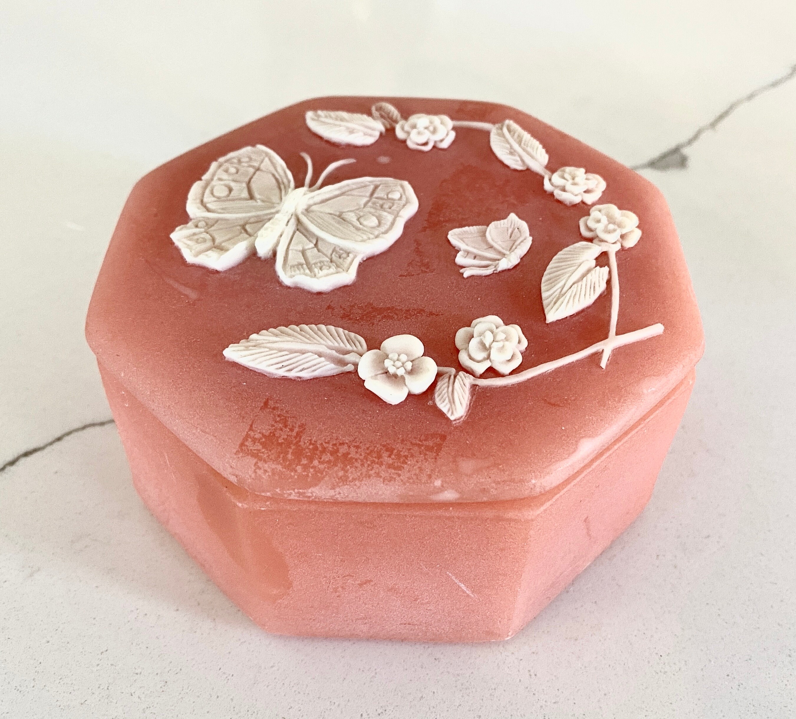 Vintage Incolay Stone Jewelry Box - Etsy