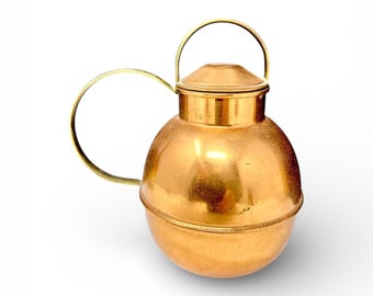 Vintage Copper Lidded Pitcher: 6”