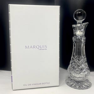 Waterford Marquis Crystal Heritage Oil Vinegar Holder with Stopper New in Box Crystal Anniversary Wedding Christmas Gifts