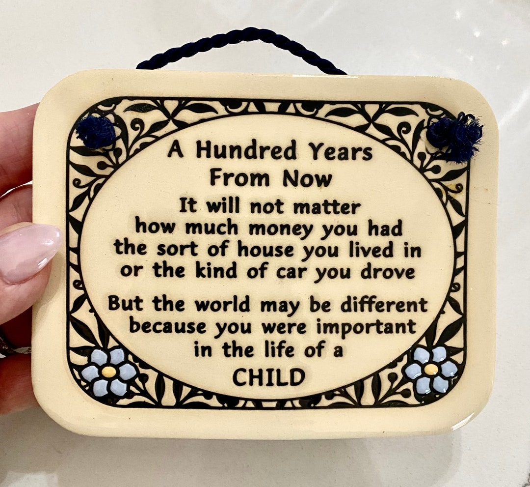 Trinity Pottery Ceramic Plaque You Were Important in the Life Etsy