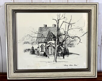 1967 Pen and Ink Sketch “Marty Maher House" United States Military Academy, West Point, NY