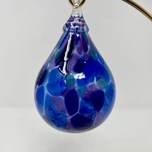 Vintage Christmas Glass Eye Studio Classic Ornament Cobalt Blue Mosaic Twist