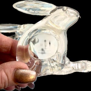 Porta tovaglioli in acrilico Lucite Bunny Rabbit di Bijan, set di 4 pezzi, decorazione da tavola primaverile in stile fattoria con coniglietto pasquale