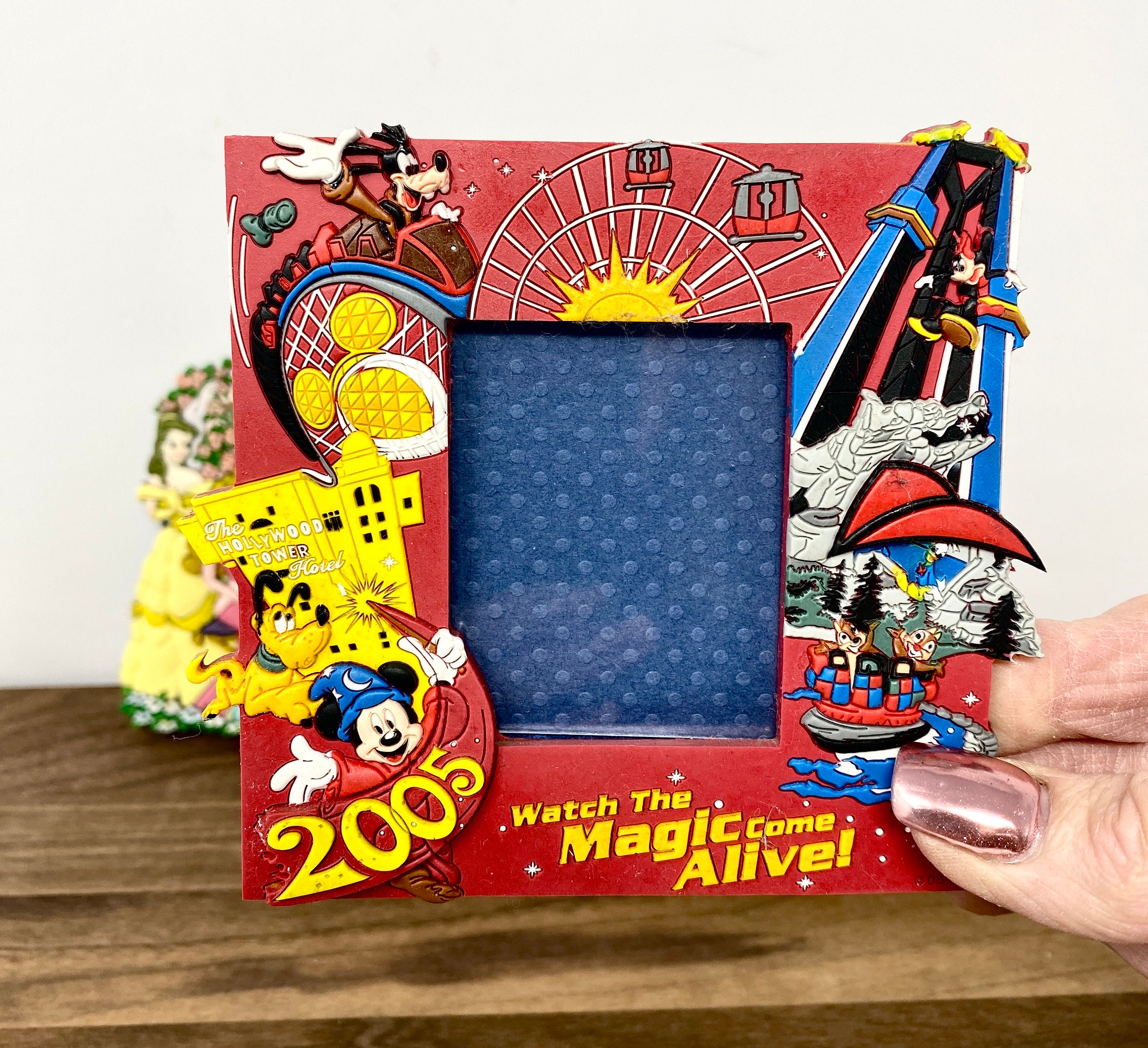 ディズニー　マジカル・メモリー・オフ・ア・マジカル・ディ・フォトフレーム ディズニーランド50周年記念フォトフレームマグネット、ディズニー