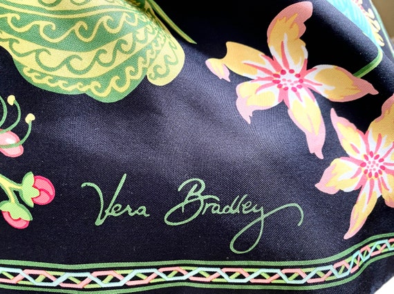 Vintage Vera Bradley Silk Scarf Shawl Floral Prin… - image 2