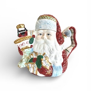 Colección de teteras vintage de San Nicolás del Viejo Mundo, decoración navideña en su caja original