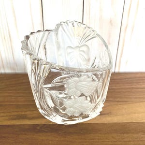 Vintage Anna Hutter Bleikristall herzförmige Kristallvasenschüssel Pre 1990 West Germany Valentinstag Geschenk