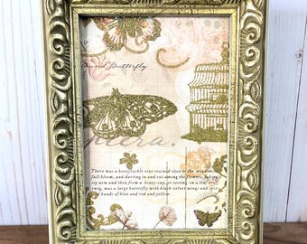 Vintage Antiqued Gold Photo Frame: Brocade Detail (5x7) - Etsy