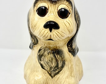 Vintage Ceramic Dog Themed Planter Vase Succulent Air Plant Pot Cocker Spaniel 9.5” Tall