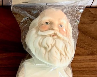 Vintage Mangelsen’s Doll Porcelain 3.75” Santa Doll Head and Hands by Dolls 162-26 NEW / NOS