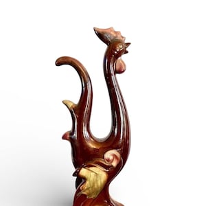 Vintage Drip Ware 13” Tall Ceramic Rooster Figurine