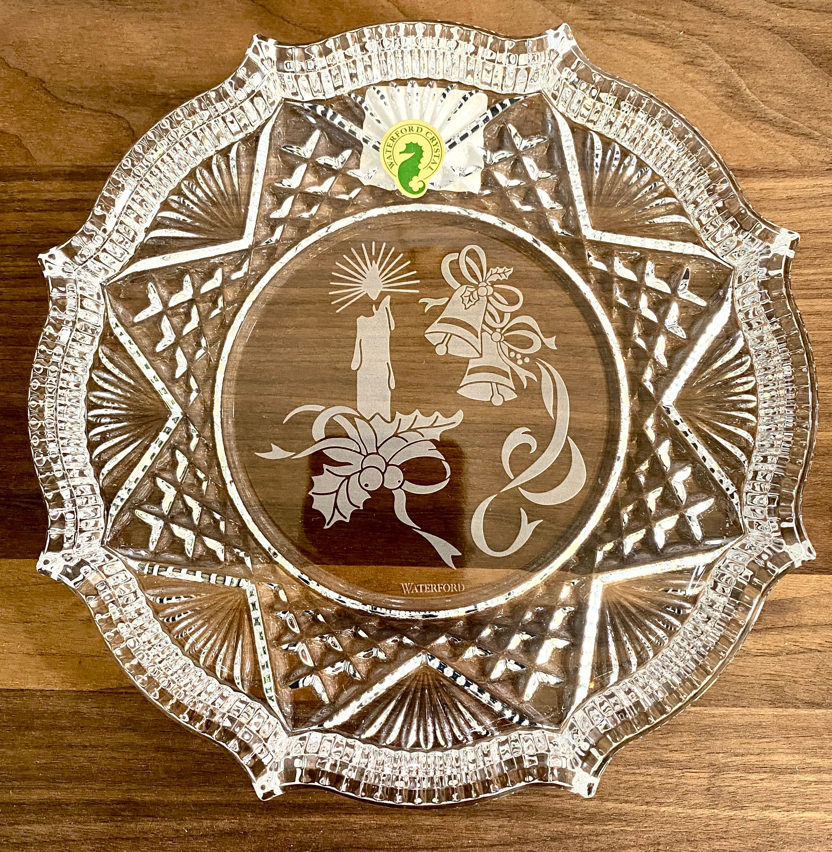 ヴィンテージ ウォーターフォード クリスタル ホリデートレイ