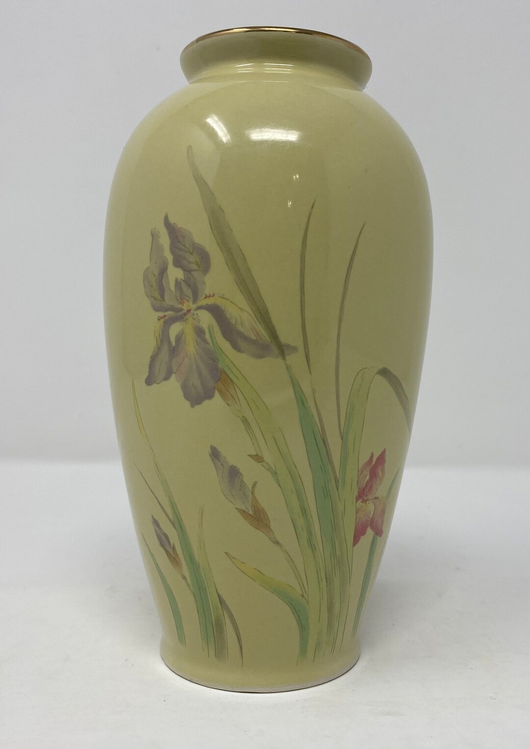 Chinese Ginger Jar Vase 6 Vintage Chinese Yellow Vase With Etsy