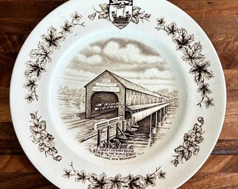 Vintage Wood and Sons Heartland 10” Brown Dinner Plate Made in England Vintage Fall Decor